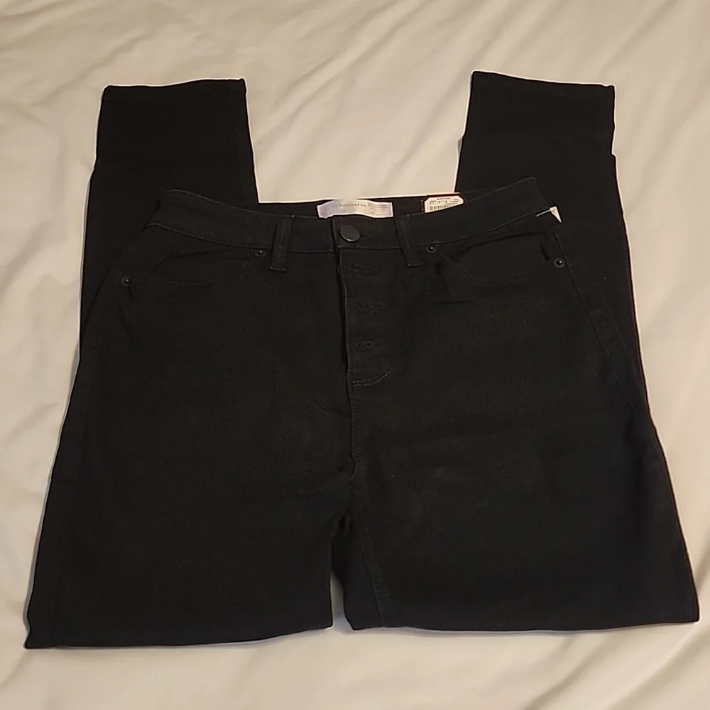 No Boundaries 4 Button High Rise Black Skinny Jeans